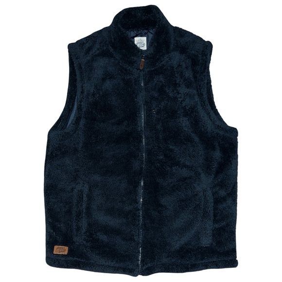Moonshine Spirit Other - MOONSHINE SPIRIT • Men’s Navy Blue Kern Valley Fur Zip-Front Fleece Vest